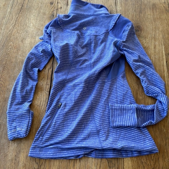 Lululemon purple striped run your heart out quarter zip jacket top size 2 - Picture 7 of 10